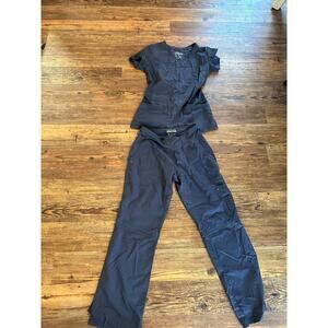 PURPLE LABEL by HEALING HANDS SIZE XSP WOMEN SCRUB SET Gray